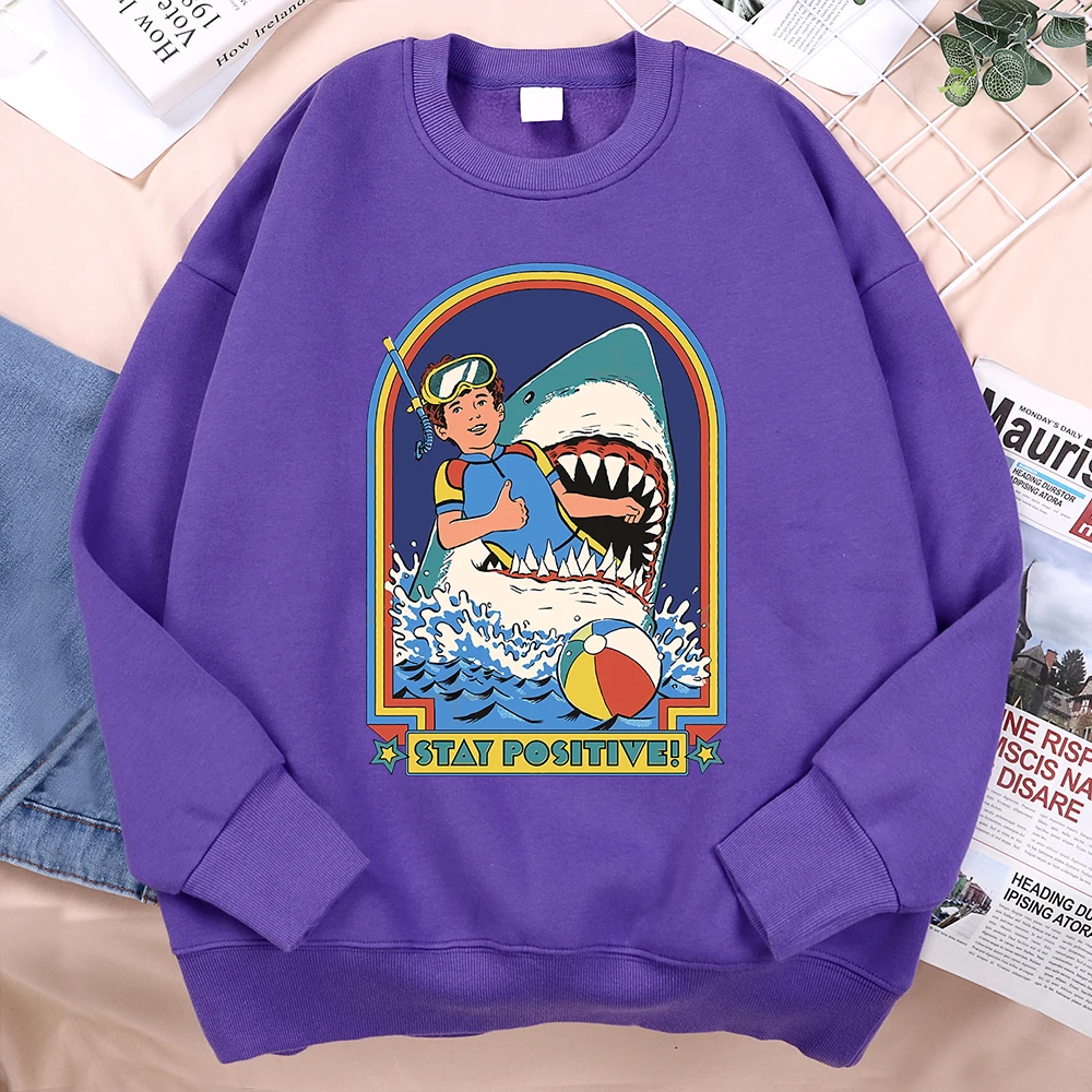 Being In A Desperate Situation Stay Positive Men Hoodie Casual Fleece Sweatshirt Autumn Warm Pullover Fashion Loose Sportswears