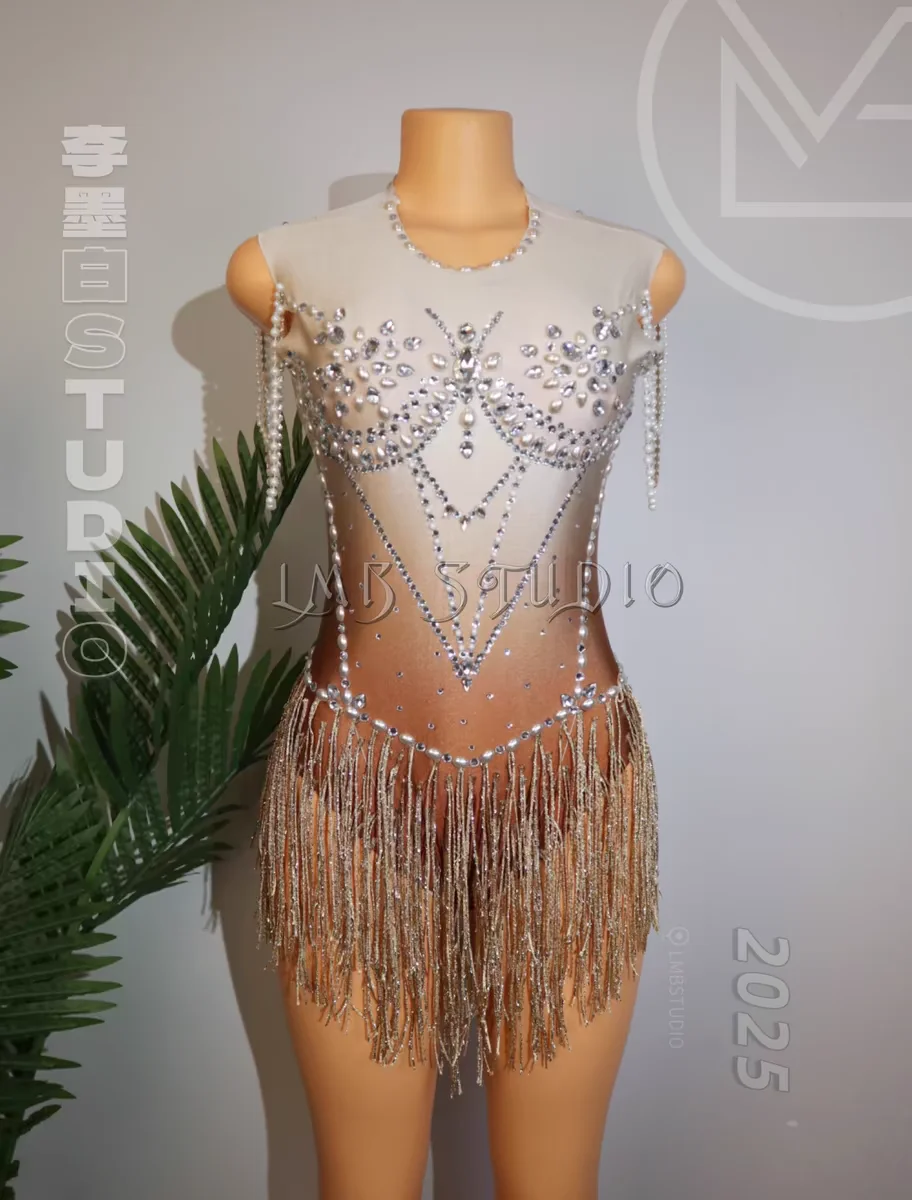 

Латинский джаз, танцовщица на шесте, команда певицы, сценическая одежда, бар, ночной клуб, сексуальный эластичный боди с кисточками и бриллиантами, вечерний костюм для вечеринки