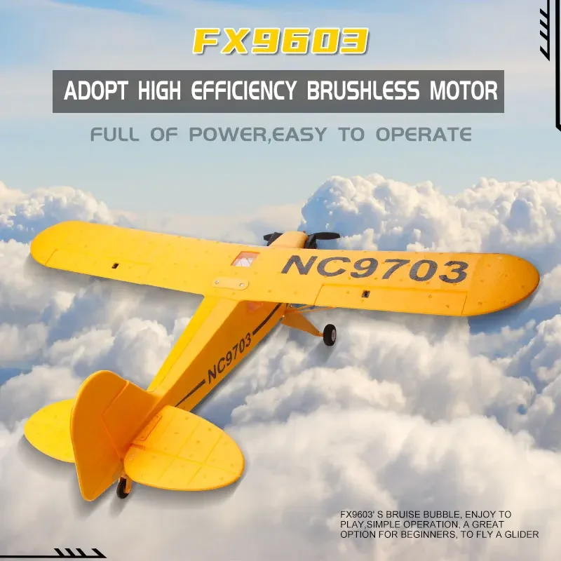 FX9703 5CH J3 6-Axis Gyro Fixed-Wing EPP Simulation Fighter Model RC Airplane For Starter Practice 3D Stunts 2S Brushless