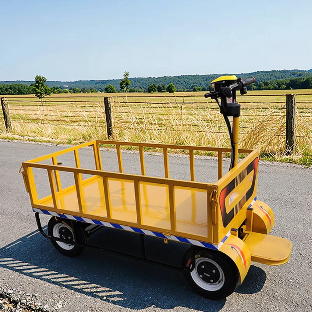 Agricultural Electrical Charging Trolley Orchard Transport Vehicle Electric Powered Cargo Dolly Portable Hand Truck Wagon Cart