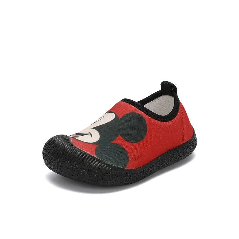 Baskets à enfiler Disney Minnie Mouse pour enfants, chaussures plates décontractées pour enfants, chaussures de créateurs pour bébés garçons et