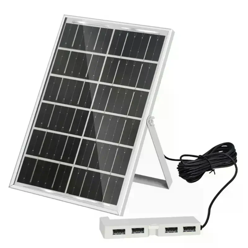 Compact Form Factor Efficient Energy Conversion Fast Solar Absorption 4 USB Ports Solar Battery Charger 1 Set