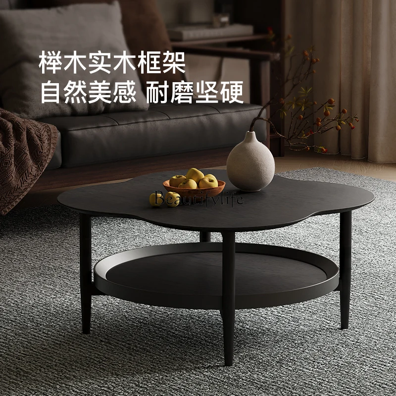 Estilo retro ash Wood Grain Storage Coffee Table, grande capacidade, moderno, versátil, sala de estar, casa