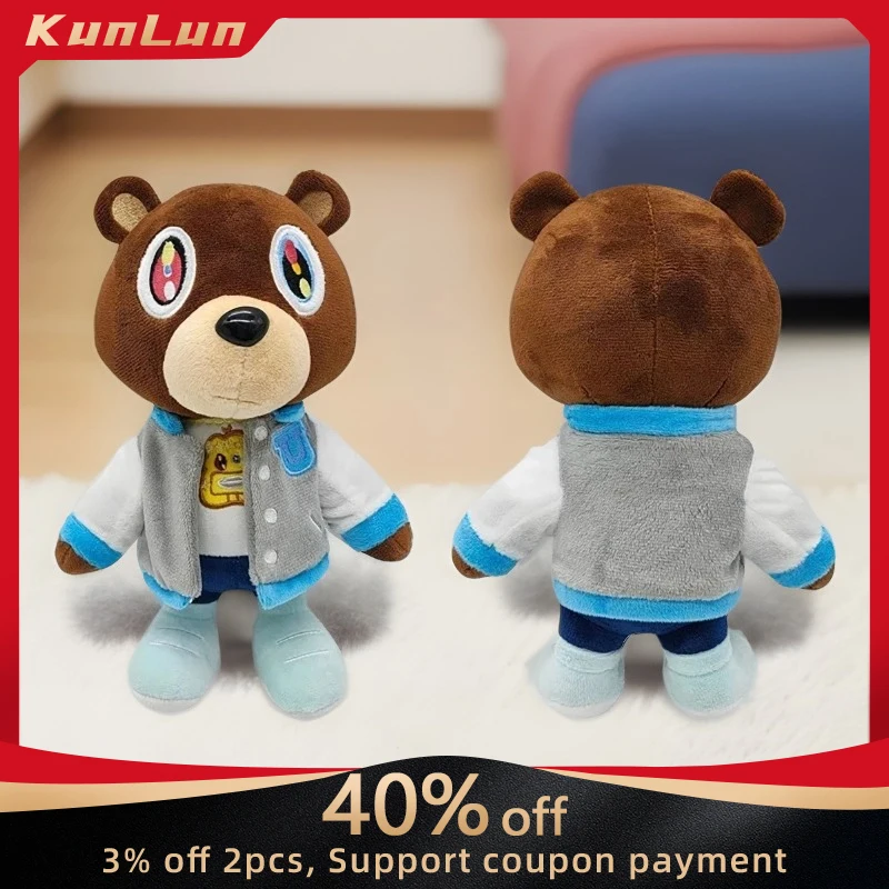 

26 CM Kanye Teddy Bear Plush Toys Kanye West Soft Stuffed Bears Collectible Desk Ornaments Creative Birthday Gift for Boyfriend