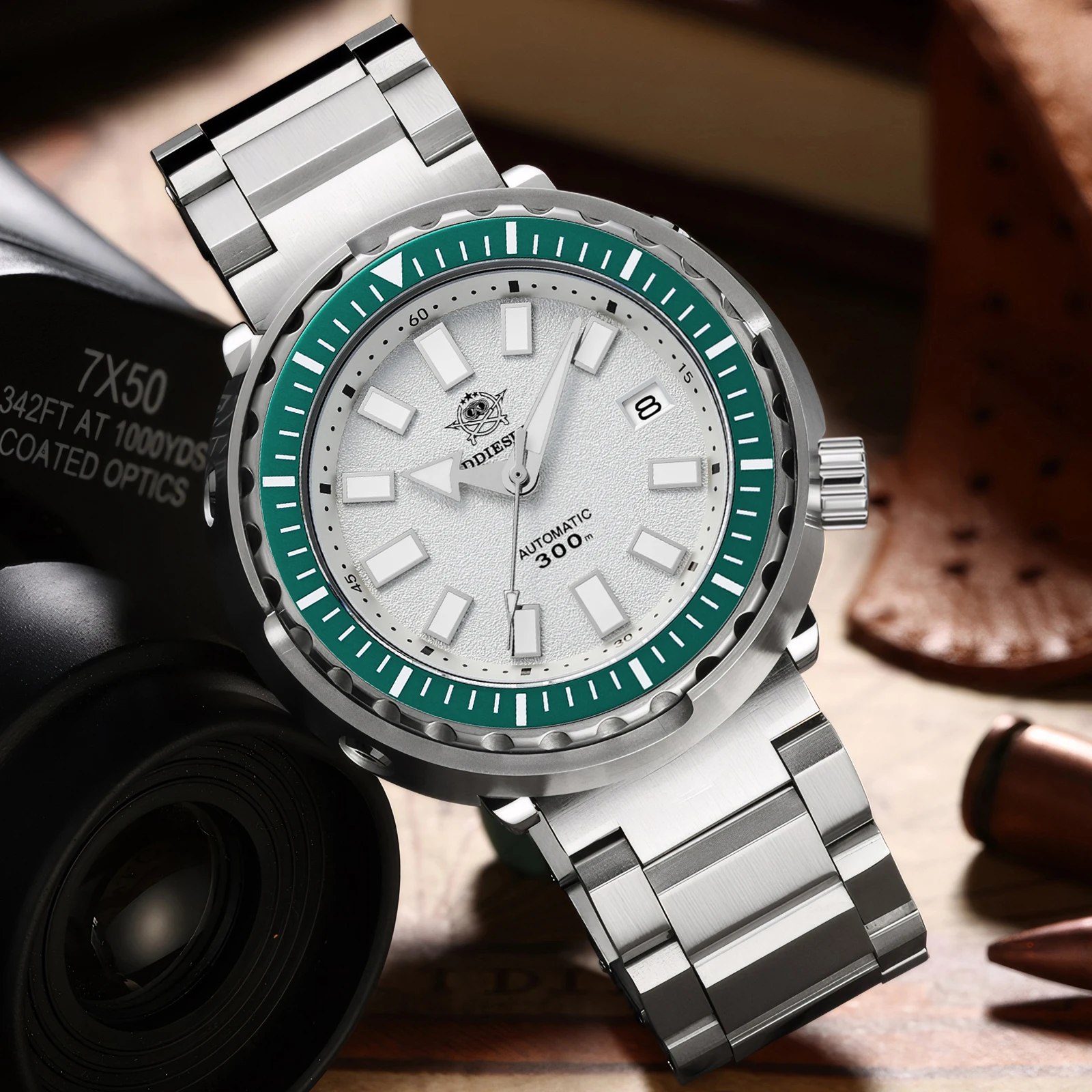 ADDIESDIVE New NH35 Sapphire Automatic Watch 300M Stainless Steel Super Luminous Mechanical Wristwatch For Men relogio masculino