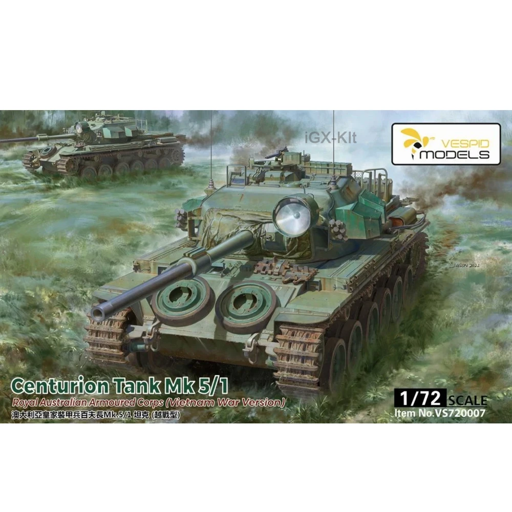 Vespid 720007 1/72 Scale Australian Centurion Tank Mk 5/1 Vietnam War Display Hobby Craft Plastic Assembly Model Kit