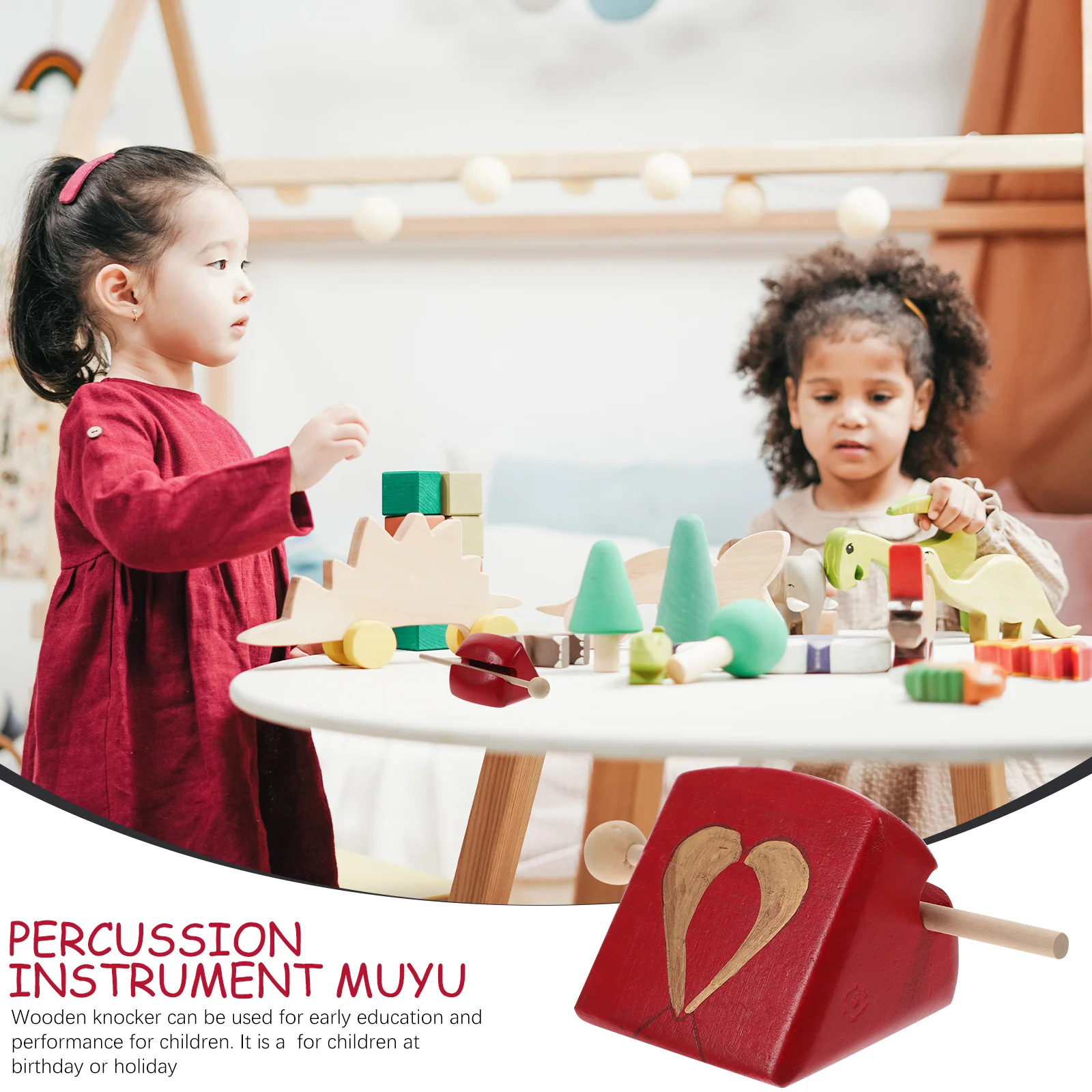 1 مجموعة مطرقة خشبية عصا البوذية آلة موسيقية المهنية دائم صنعة بديعة واضح هش الصوت في وقت مبكر