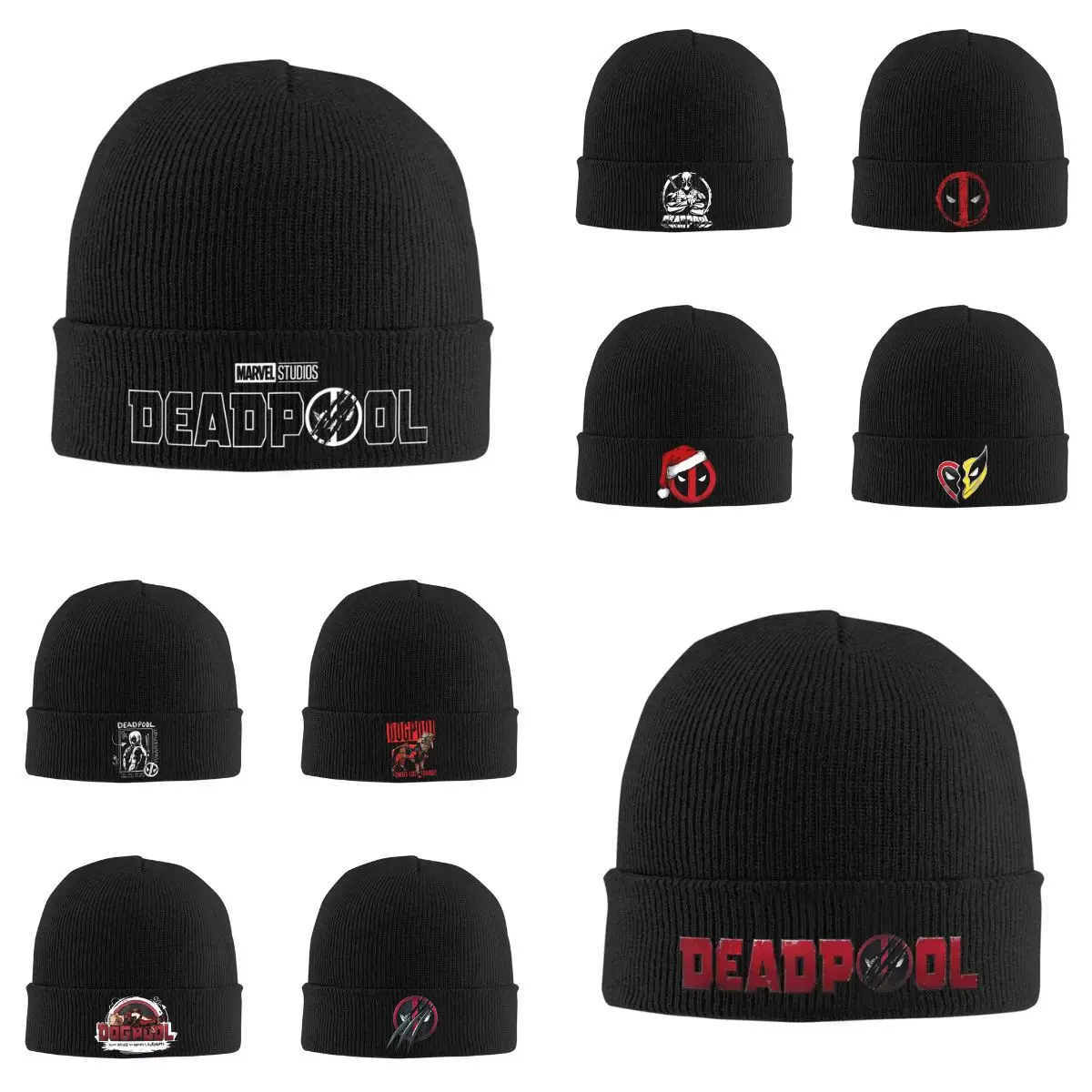 Deadpool's Wolverine Claw Slash Movie Logo Beanie Cappelli Bonnet Cappelli Donna Uomo Retro Outdoor Cappello lavorato a maglia Primavera Cappellini caldi personalizzati