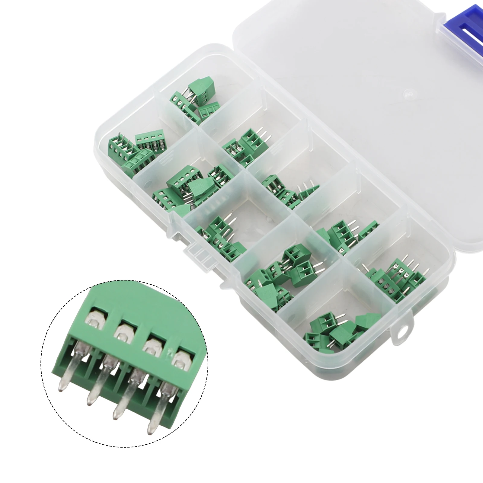 Screw Terminal KF128 Terminal Block Pitch 2.54 Mm Rated Current Pin No. Product Type 2-pin 3-pin 4-pin 50pcs 6A