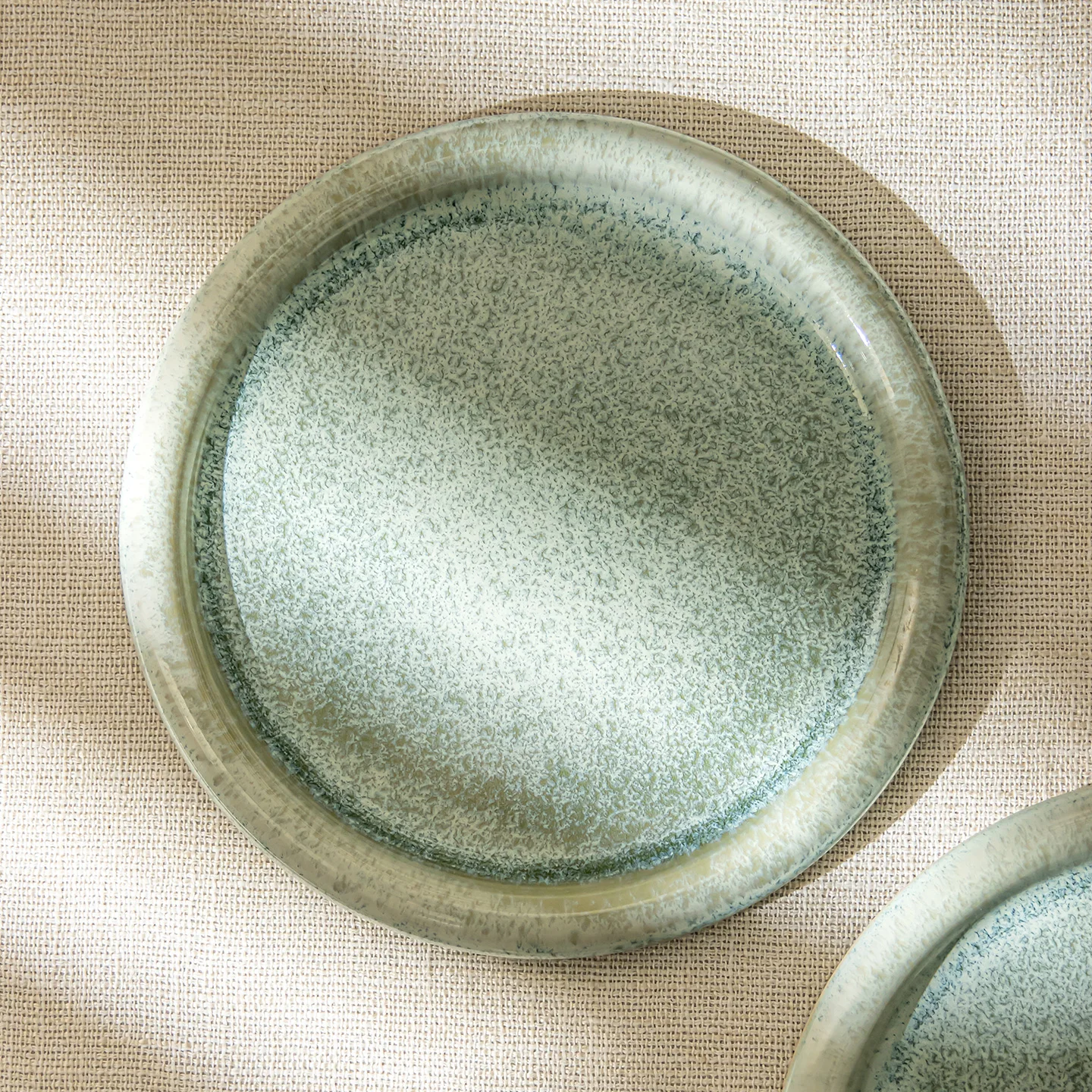 8/10.3Inch Ceramic Serving Plate Creative Curling Inventory Heart Dish Home Party Creative Green Salad Cake Round Tray