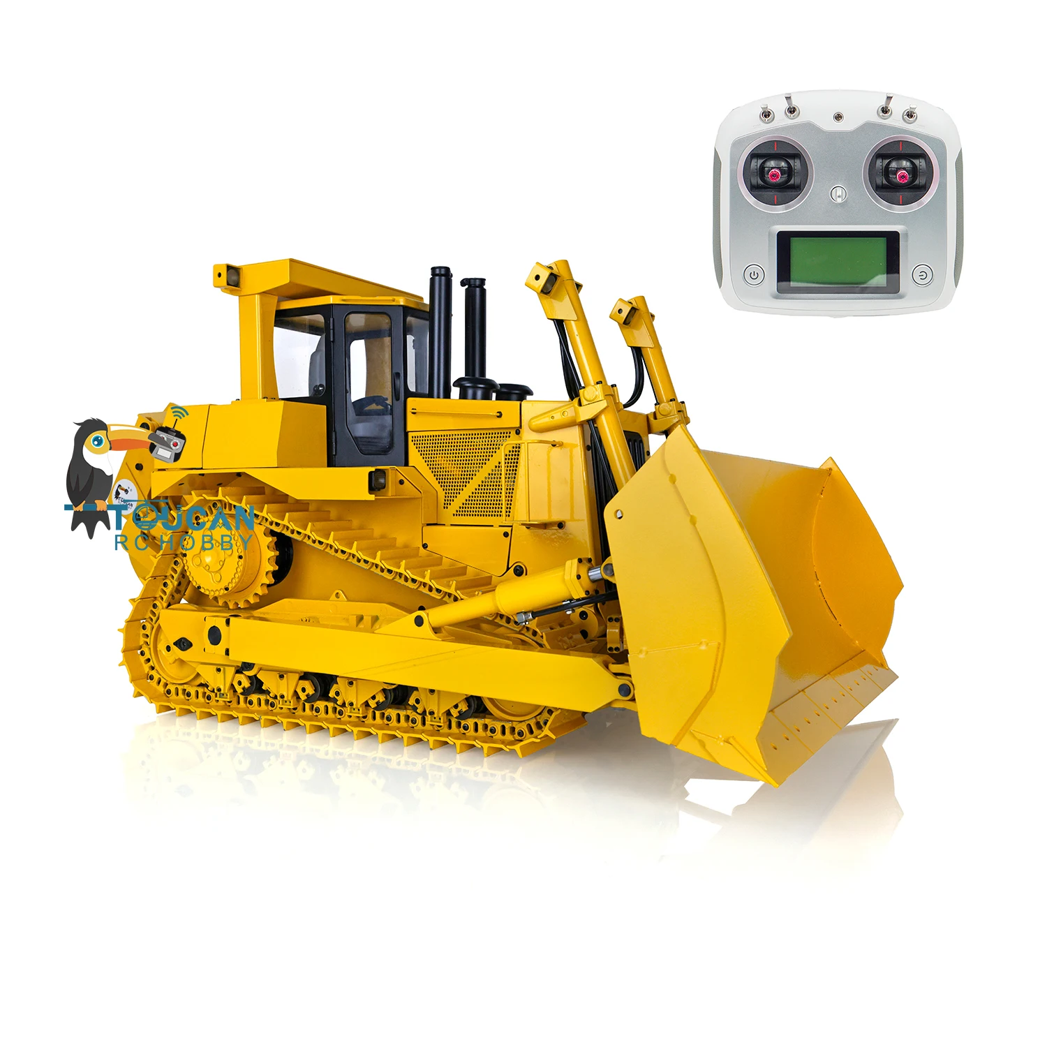 Toys 1/14 JDM-98 DXR2 Metal Hydraulic RC Bulldozer Radio Sound ESC Motor Remoted Dozer Trucks Vehicle Cars Model for Boy TH18486