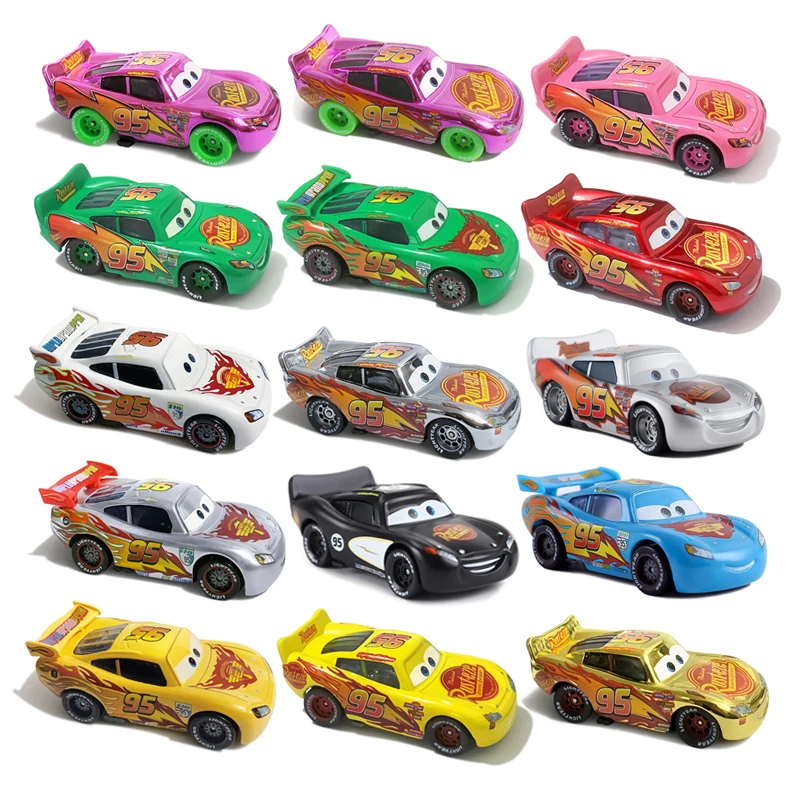 Pixar Cars Lightning McQueen Serie Rennspielzeug 1:55 Metall-Druckguss-Modellauto Kindergeburtstagsgeschenke Spielzeug