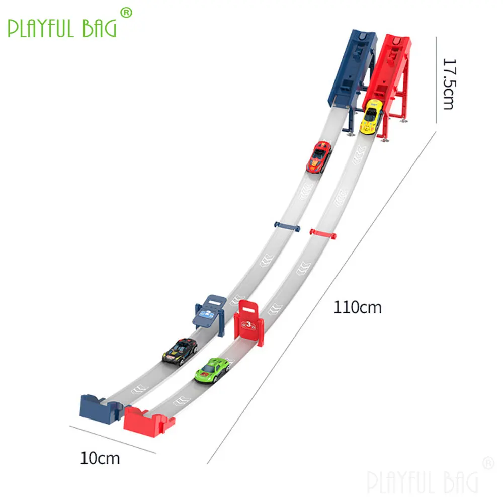 レース競争カタパルトトラックレーシングカー DIY 組立合金車子供のおもちゃ複数人インタラクションクリスマスギフト ZG340
