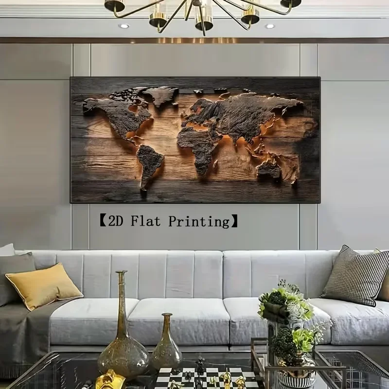 Multiple sizes 1pc frameless  Large size Canvas Painting, 2D Flat, 2D/flat One Large Frameless Decorative Painting Living Room W