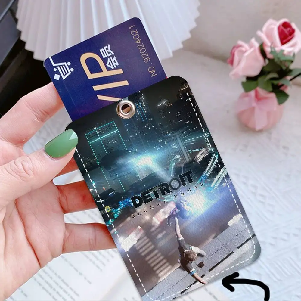 Game D-Detroit Become H-Human Cute Cartoon Inteated Elevator Card Acc Control Card Keychain Protective Cover Gift Keychain