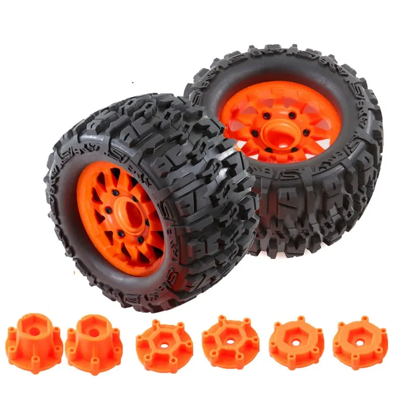 4Pcs 125mm 1/10 Short Course Truck Tire Tyre with 12mm 14mm Wheel Hex for Traxxas Slash ARRMA Tamiya MJX Hyper RC Car