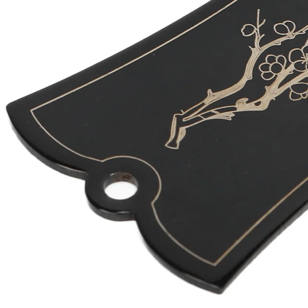 Black Guitar Truss Rod Cover​ ​Plum Blossom ​Tree Pattern ​2 Holes ​Electric Guitar Parts ​Bell Shape​ ​Truss Rod Cover Plate​