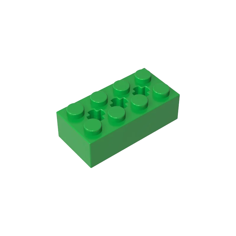 Gobricks 10 قطعة 39789 الطوب خاص 2x4 أجزاء مع 3 ثقوب المحور متوافق MOC بنة الكبار الاطفال لتقوم بها بنفسك التعليم الإبداعي