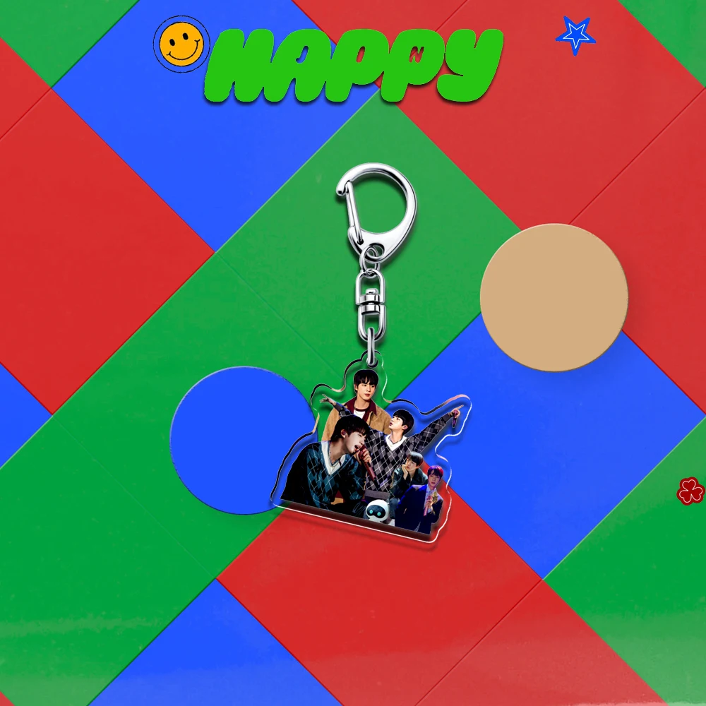 5CM Acrylic Kpop Keychain HAPPY I\'ll Be There Customized Key Ring SHOWCASE SPECIAL STAGE Funs Gift Accessories Merch