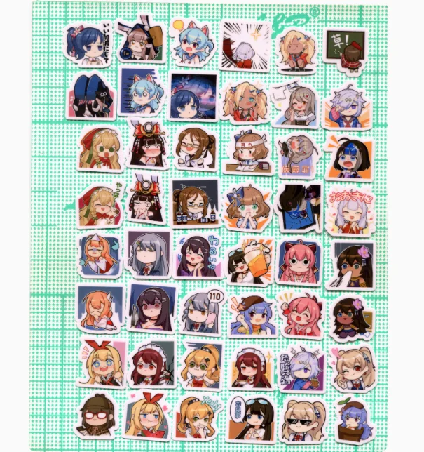 40pcs MahjongSoul Ichihime Miki Nikaidou 2-3cm diy 귀여운 스티커