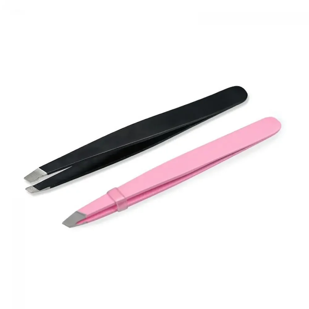 Lady Beauty Slant Stainless Steel Makeup Tools Hair Removal Eyebrow Tweezer