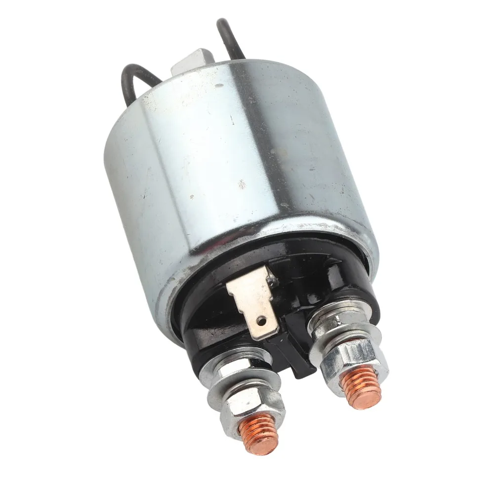 Durable Iron Motor Starter Relay Universal Silver Solenoid Switch Compact Square Head Engine Relay