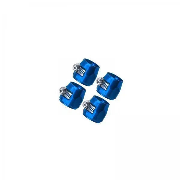Hose End Cover Clamp Fitting Durable Aluminum Alloy Adjustable Band for Braided Fuel Oil Diesel Air Water Pipe