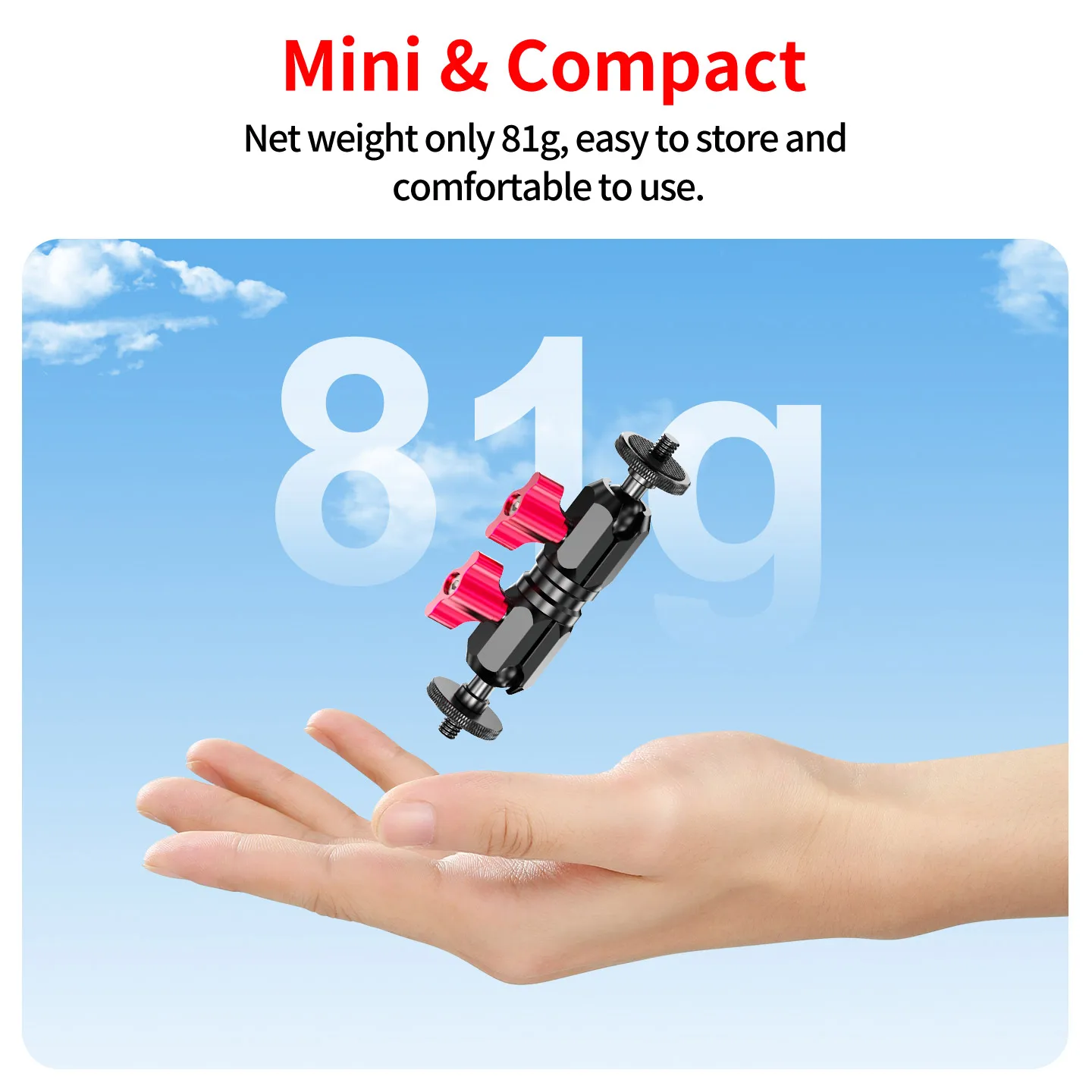 Doppelte Verriegelungsknöpfe 17mm Kugelkopf Magic Arm Mehrwinkel-Verstellbar für DJI OSMO Pocket4 GoPro Insta360 Kamera Aufhellungslicht-Halterung – Detail 8