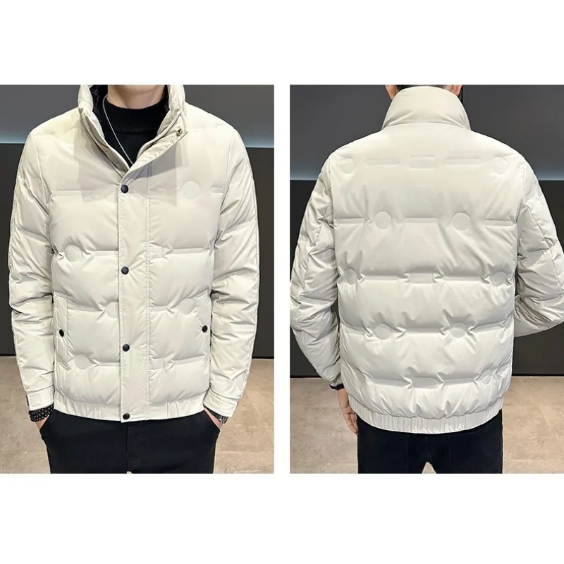 

Autumn Winter Casual Cold-proof Cotton-padded Jacket Outdoor Mens Windproof and Waterproof Mens Short and Light Duck Down Jacket