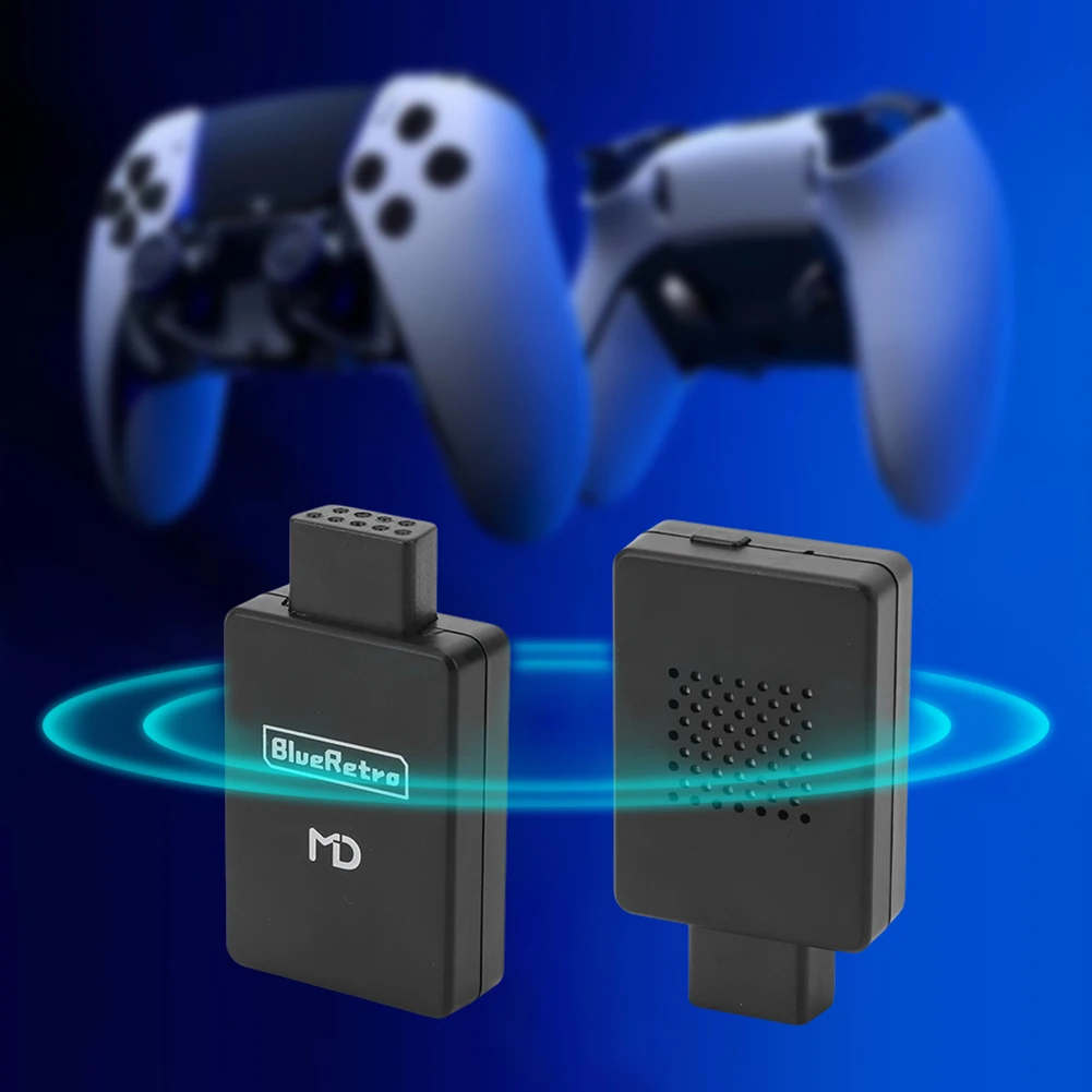 ตัวแปลงคอนโทรลเลอร์ไร้สายรองรับสวิตช์ PS5 PS4 8บิตโดอะแดปเตอร์ตัวควบคุมเกมไร้สายสำหรับคอนโซลเกม Sega Genesis