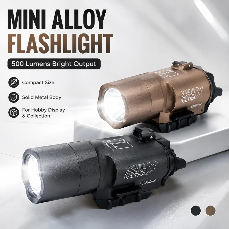 Compact High‑Bright Mini Flashlight Durable Metal Shell Accessory for Hobby Collectible Model Decoration