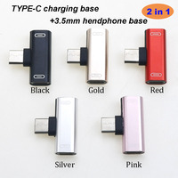 2 In 1 Adapter USB Type C To 3.5mm Jack Earphone Charging Cable Converter USB 3.0 To Type C OTG Adapter For Huawei V5E4