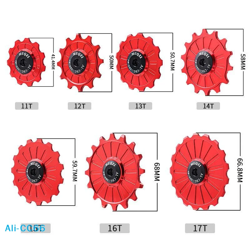 Keramiklager-Schaltrollen 11T 12T 13T 14T 15T 16T 17T für Rennrad-Schaltwerk, ultraleichte Rollen