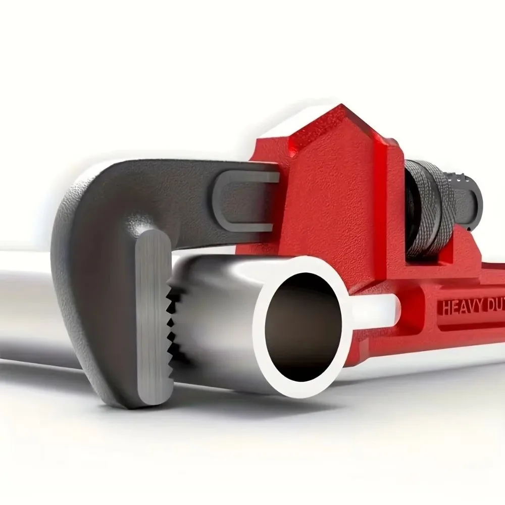 

Metal Heavy Duty Pipe Wrench Large Opening Thickening Adjustable Pipe Wrench 8" 10" 12" Non-Slip Straight Pipe Wrench