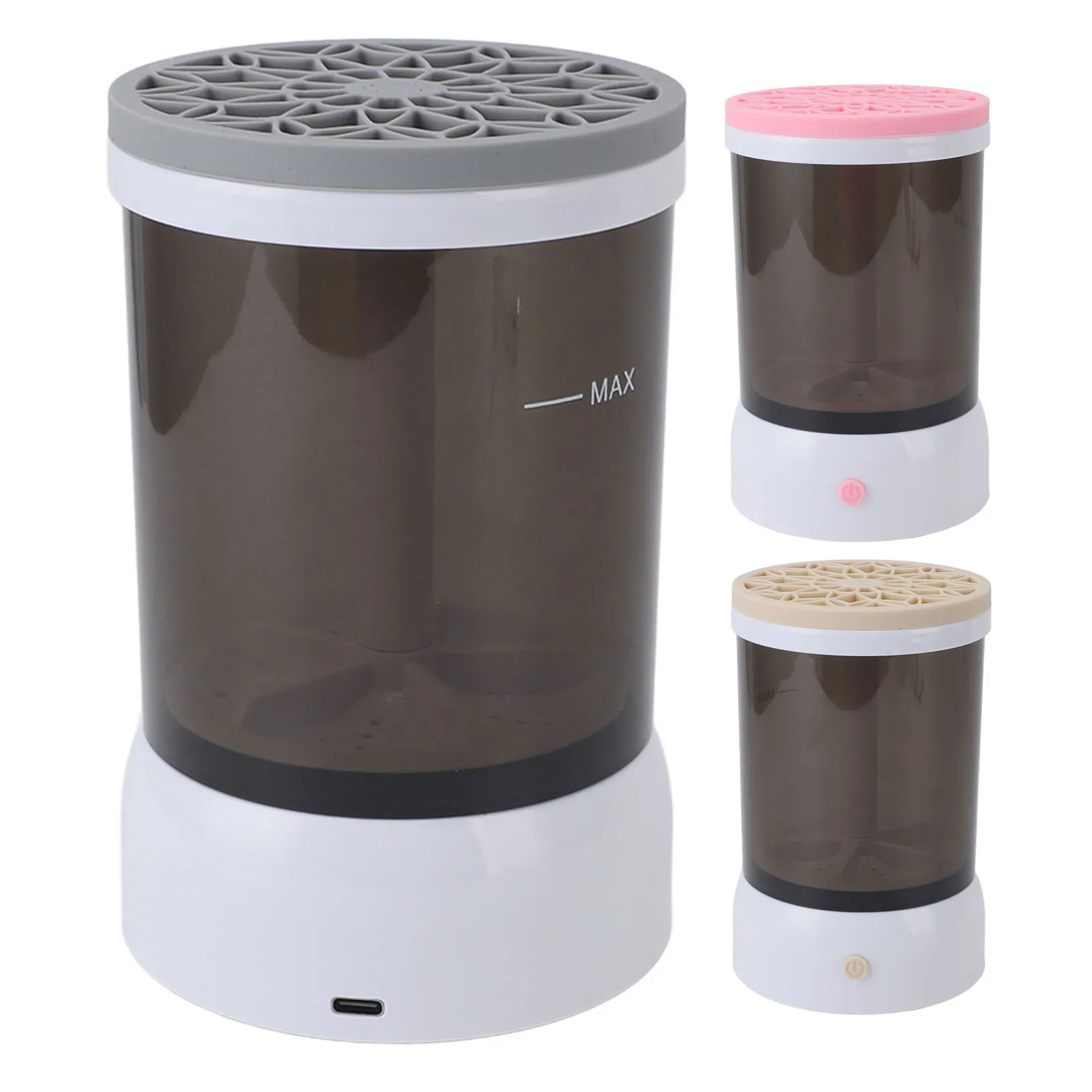 Фотоаппарат для очистки косметических кистей, аппарат для очистки из АБС-пластика и силикона, полупрозрачный черный визуальный корпус для дома