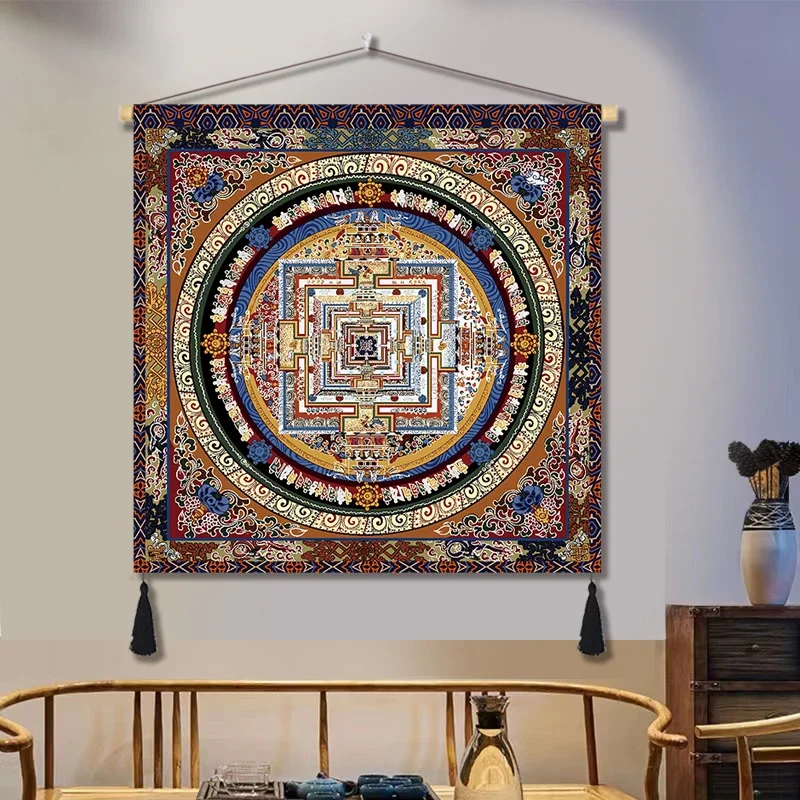 

Thangka hanging cloth Tibetan altar city Buddhist niche decorative cloth Entrance entrance Jucai altar city square mural