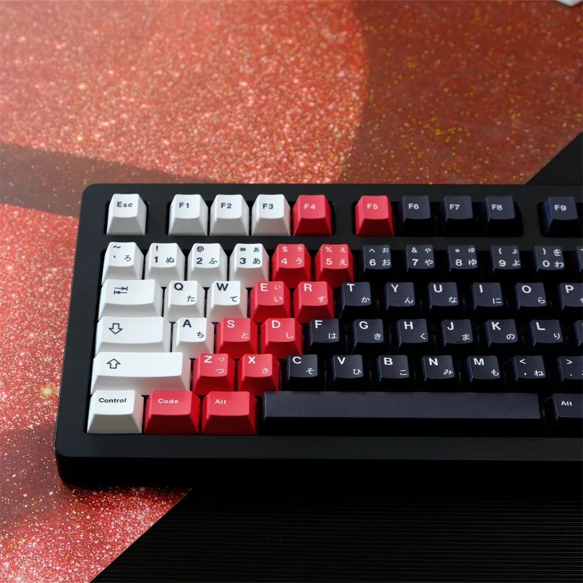 Imagem -02 - Pbt Material Samurai Keycaps Gradiente Cor Dye Sublimation Cherry Perfil Keycap para Switches mx Gaming Teclado Mecânico