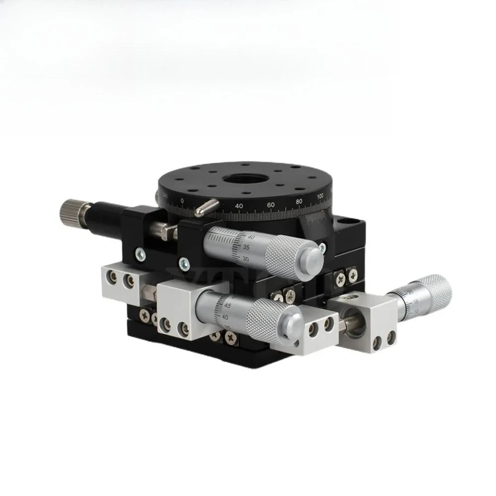 XYR Axis 60mm LS60-L LS60-LM Manual Micrometer Translation Stage Rotary Cross Rail High Precision Platform