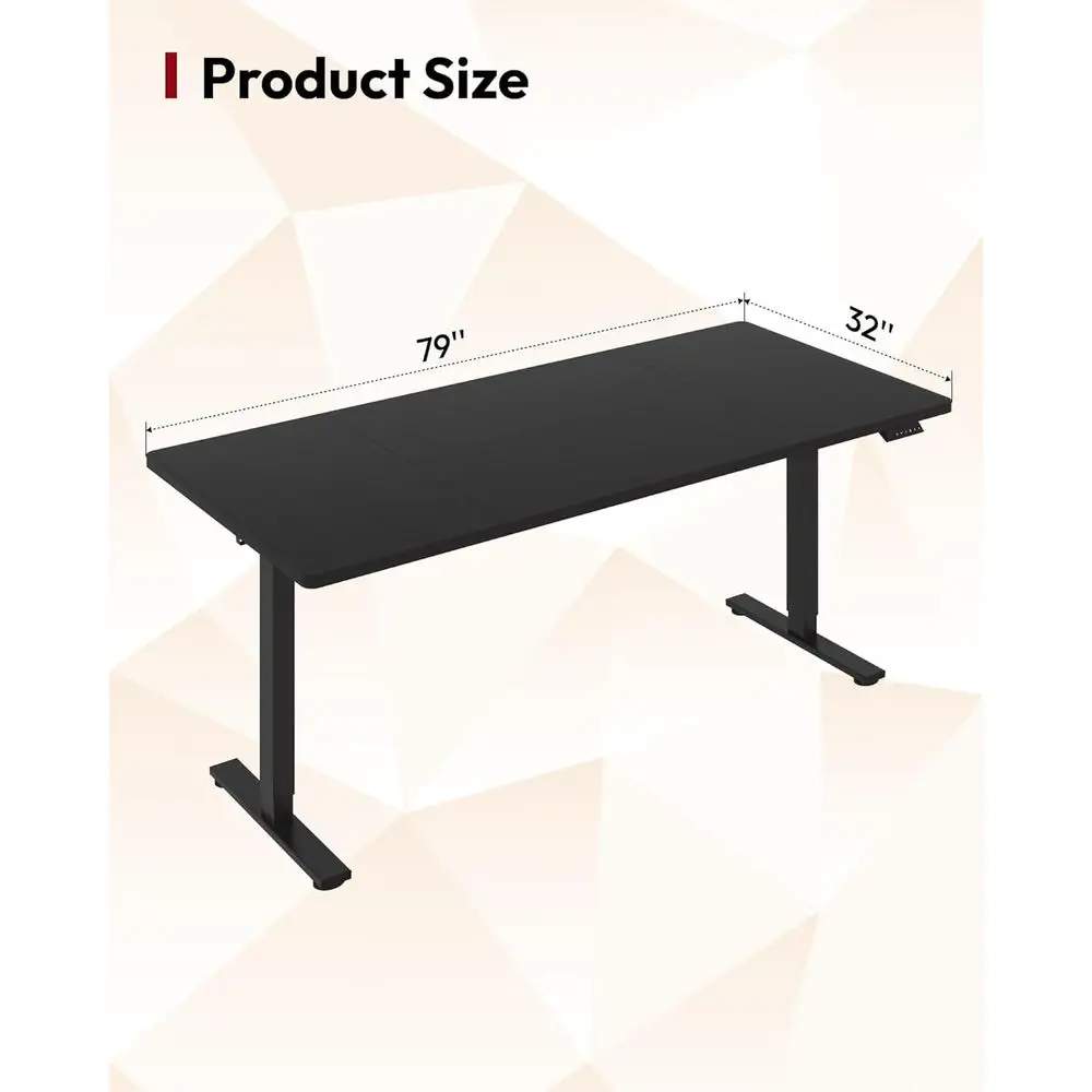 Electric Standing Desk 79 x 32 Inches, Height Adjustable Sit Stand with Large Splice Board Desktop or Home Oice, Computer Workst