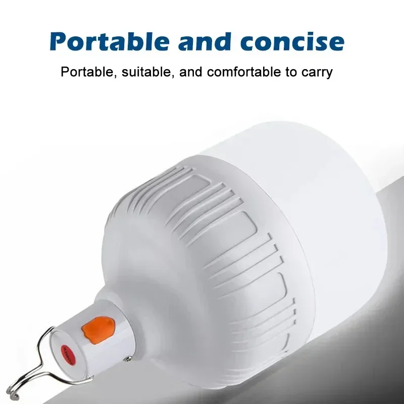 Portable USB Rechargeable LED Camping Lights Outdoor Emergency Bulb High Power Lamp Bulb Battery Lantern BBQ Tents Lighting