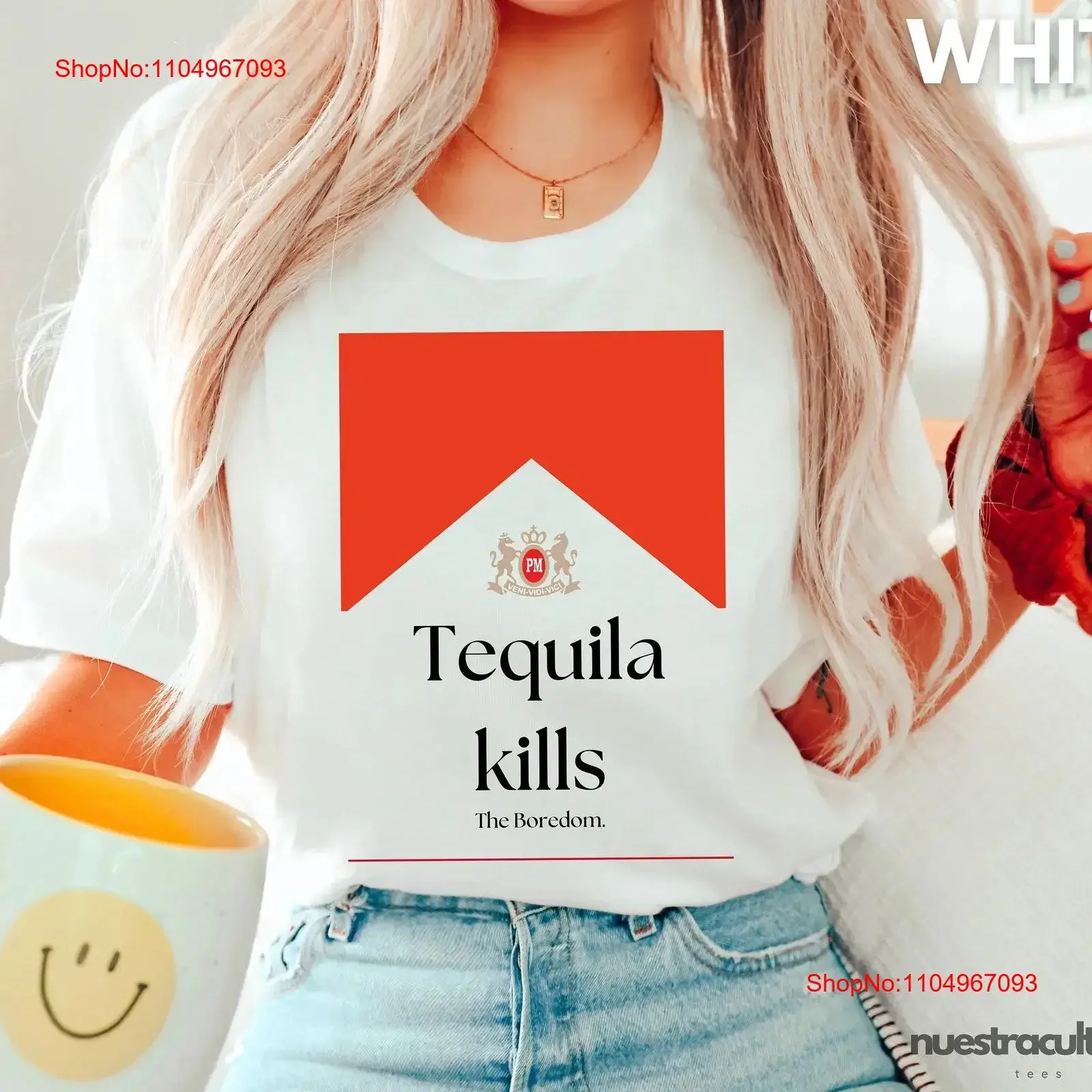 

Футболка Tequila Kills Millenial Morena Latina Girlfriend Mexican s Tia Regalo Pride Модная эстетичная винтажная стираная футболка