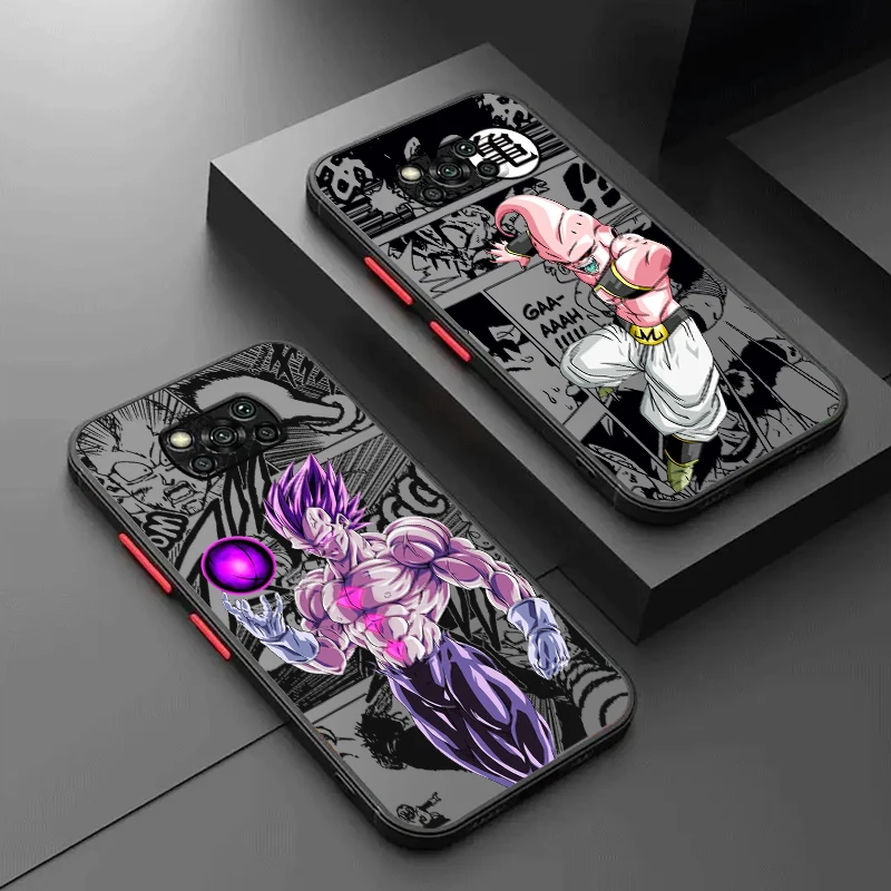 D-Dragon Ball Cartoon Cool Frosted Translucent For Xiaomi Mi Poco X5 X4 X3 M6 M5S M5 M4 M3 F5 F4 F3 GT Pro 5G Matte Phone Case