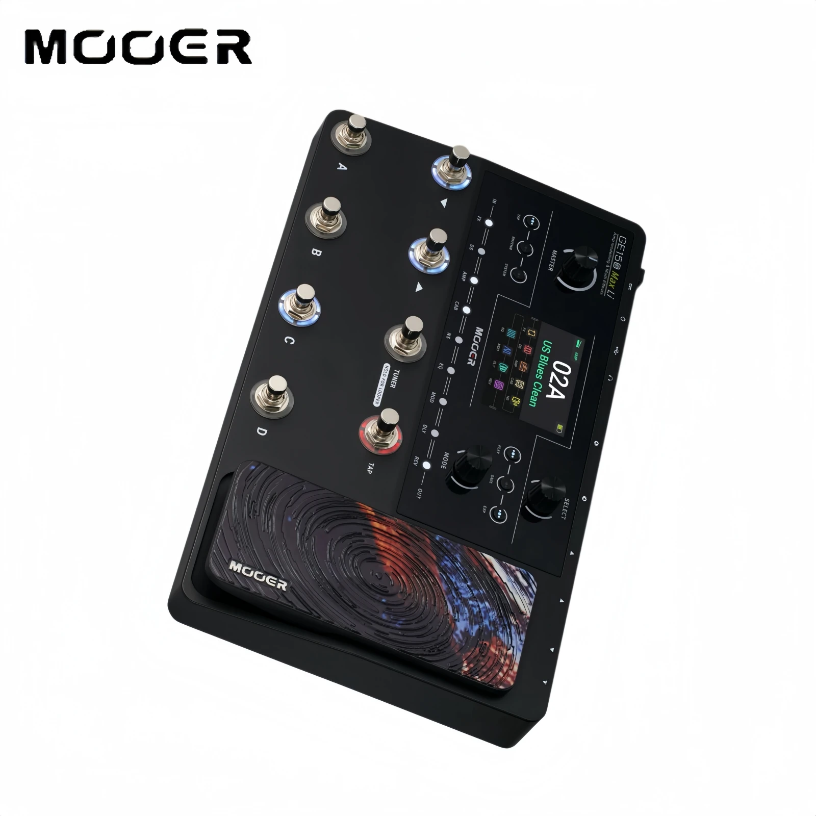 MOOER GE150 Max Li Guitar Multi Effects Processor Pedal Electric Guitar Effects Pedal for Studio Stage Outdoor Gig Shows