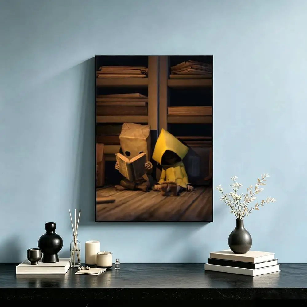 Game L-Little N-Nightmares Poster High Quality Dorm Living Room Aesthetic Wall Decoration Painting Stickers Gift