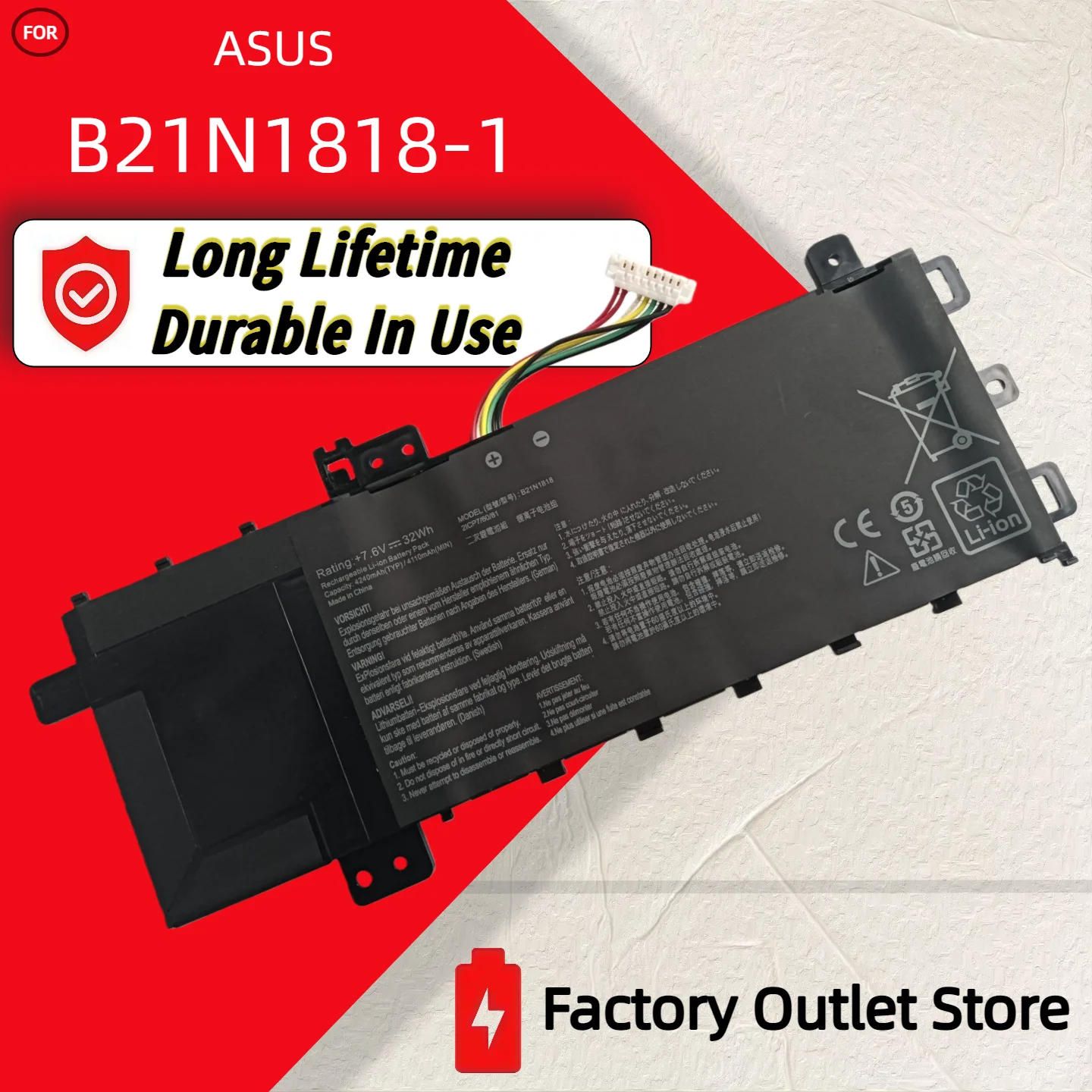 

Wholesale And Retail❗❗❗ B21N1818 Battery For ASUS VivoBook 17 X712 X712FA X712FB B21N1818-2 C21N1818 B21N1818-3 B21N1818-1