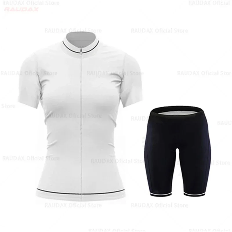 2023 Black Summer Cycling Jersey Set Women Sport Bicycle Clothing Breathable Short Sleeve Shirt Bike Bib Shorts 19D Gel Pad