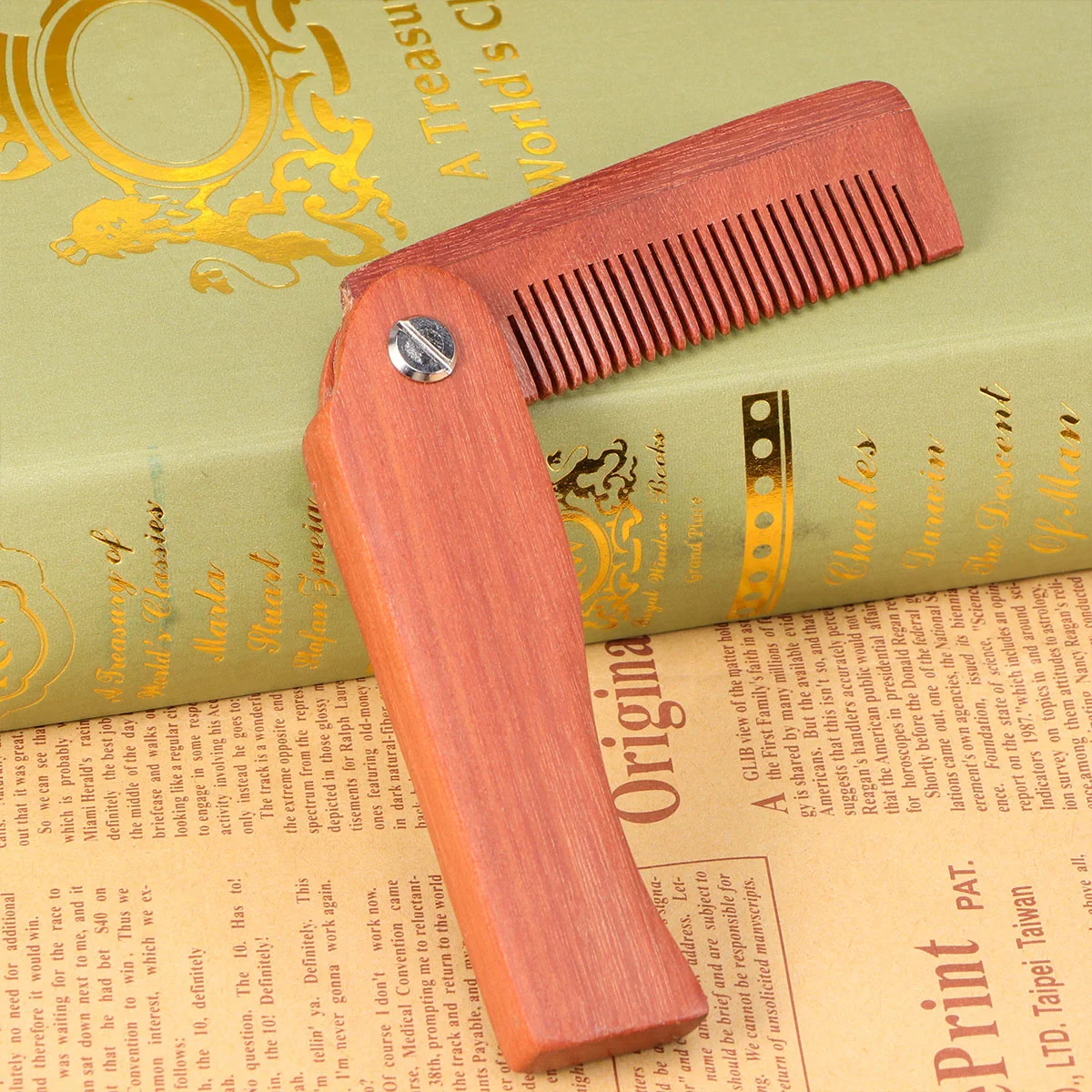 

1 шт., расческа для бороды, деревянная расческа для волос, премиум-класса, натуральное дерево, антистатические, гладкие зубы, портативный массаж кожи головы, стимуляция кровообращения