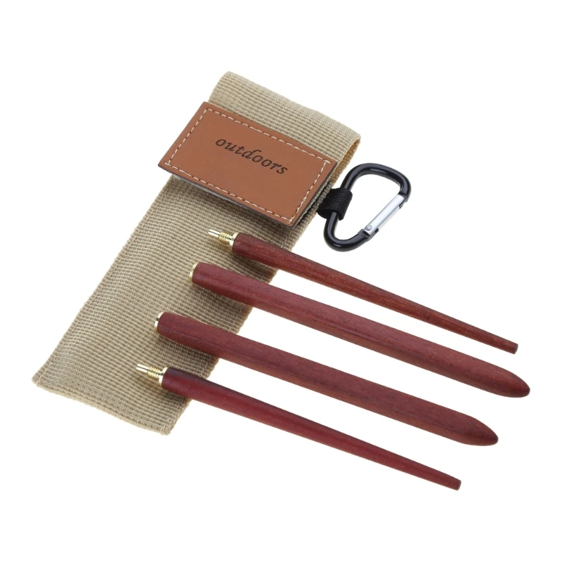 1 Pair Folding Chopsticks Portable Chopsticks Camping Flatware Chopsticks Travel Cutlery Outdoor Supplies R66E view 5