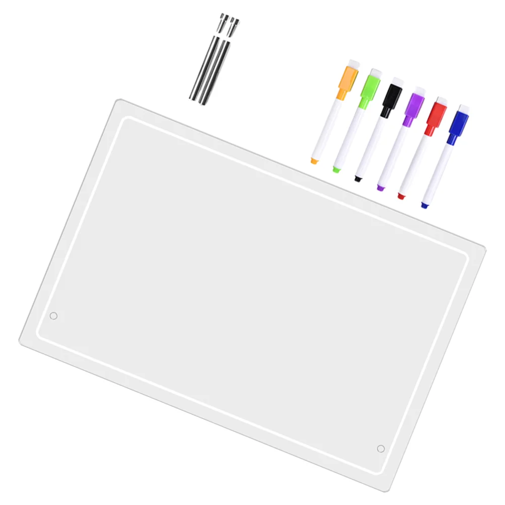 Transparent Message Writing Board Portable Desk Acrylic Daily Planner Decorative Note Desktop Dry Erase Planning Whiteboard