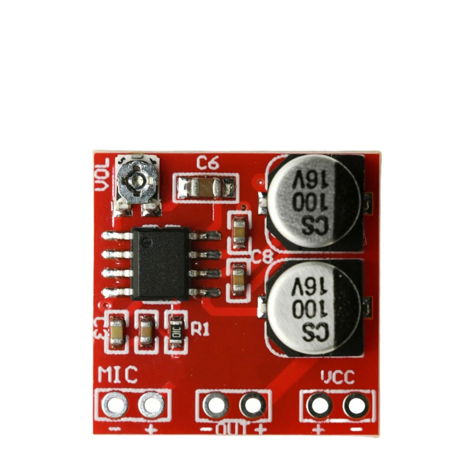 LM386 Elektret-Mikrofon-Audioverstärkerplatine DC 4-12V 20X-200X Einstellbare Verstärkung Kopfhörer-Lautsprecher-Verstärkermodul – Detail 4